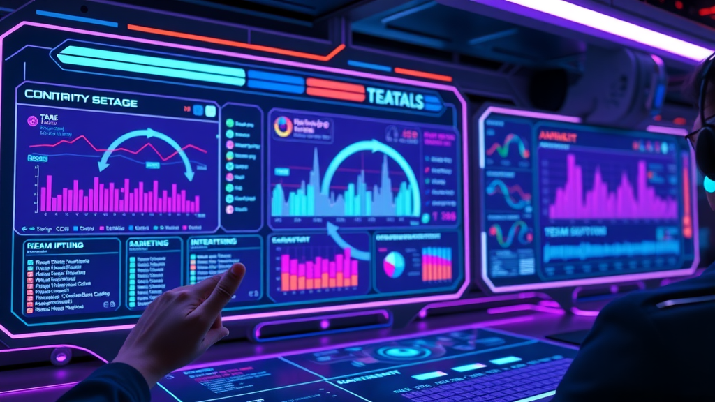 Futuristic integration dashboard: marketing agency connecting Go High Level via APIs, go high level for agencies