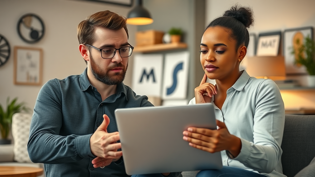 marketer and small business owner discussing go high level solutions