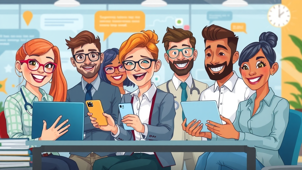 Go High Level features diverse professionals using omnichannel chat widget communication