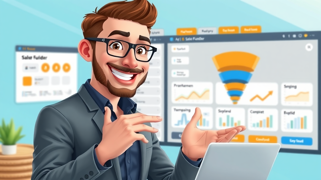 go high level alternatives engaged business owner using drag-and-drop sales funnel builder